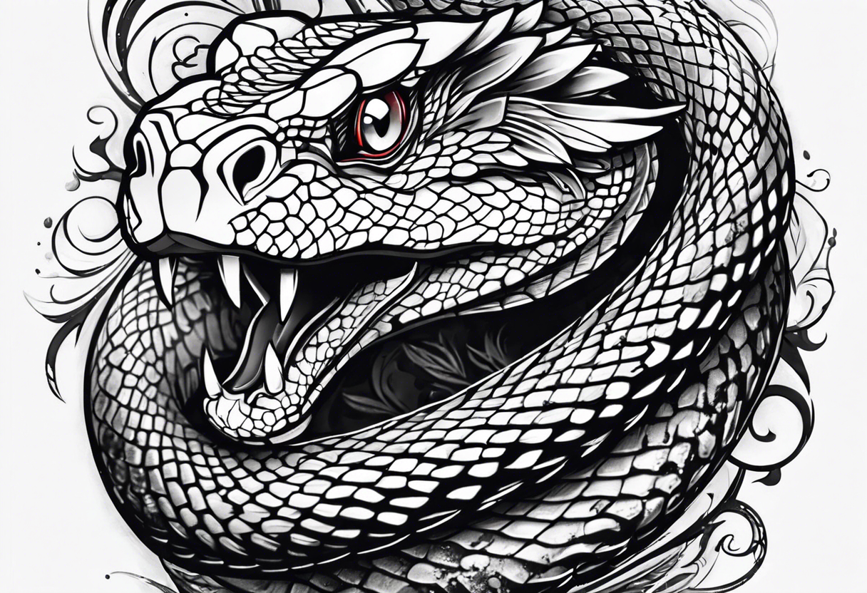 Snake black tattoo idea