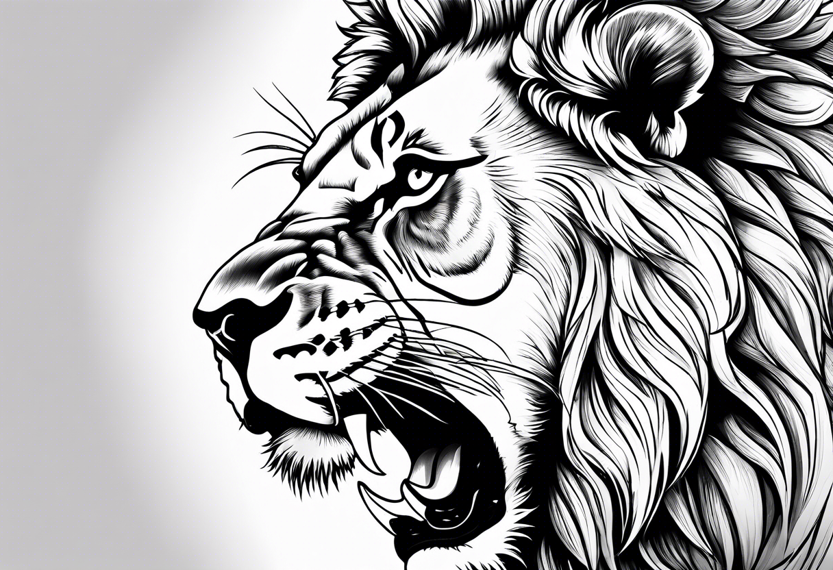 Lion roar tattoo idea