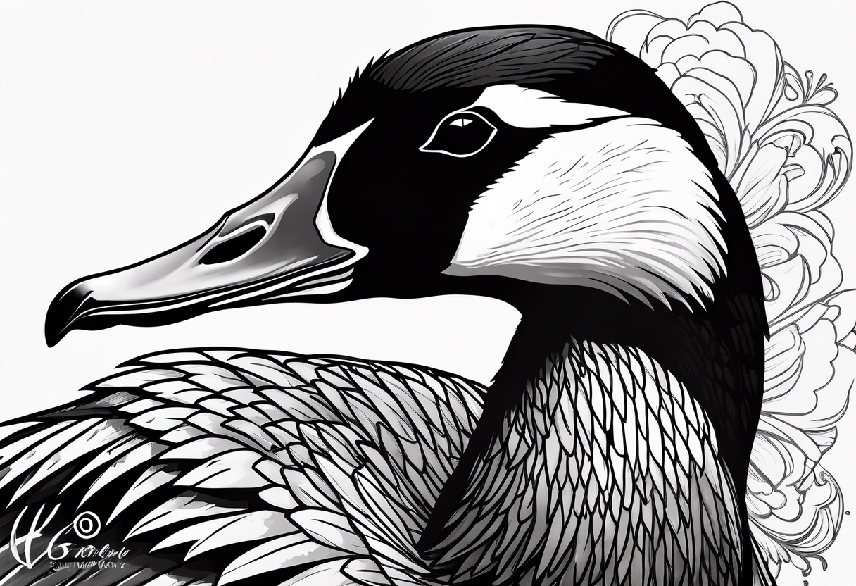 canadian goose angry tattoo idea