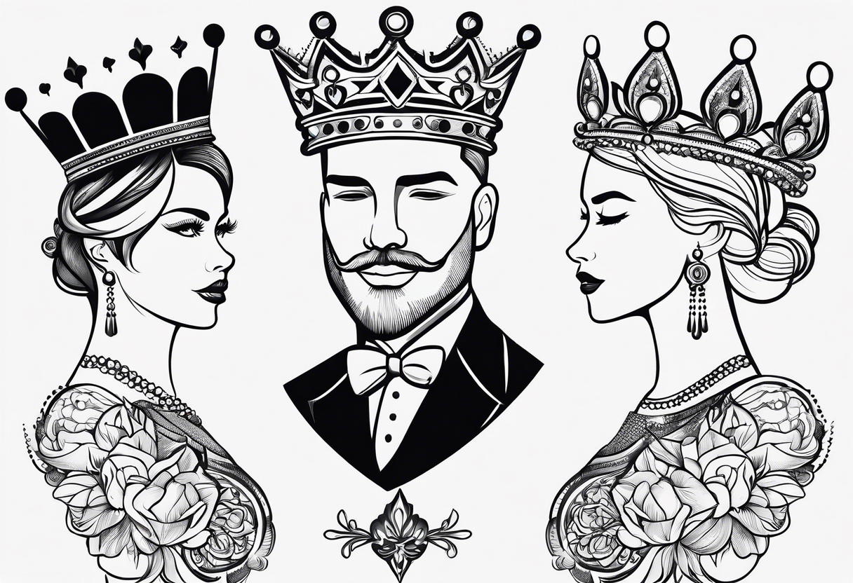 his and her crowns. love and commitment to each other tattoo idea