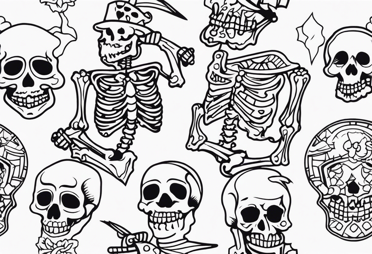 skeleton tattoo idea