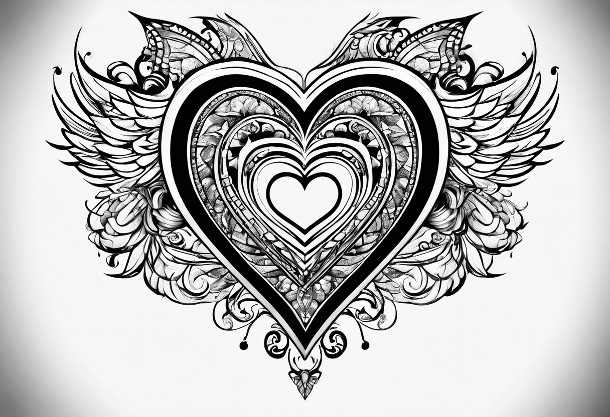 “But the greatest of these is love” in a heart tattoo idea