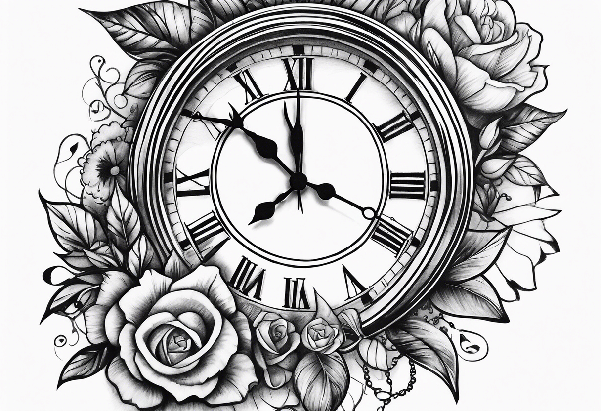 clock tattoo idea