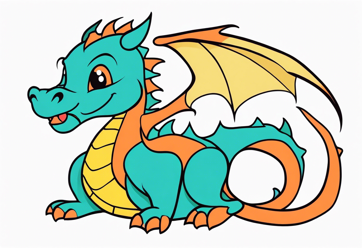 Cute Dragon tattoo idea