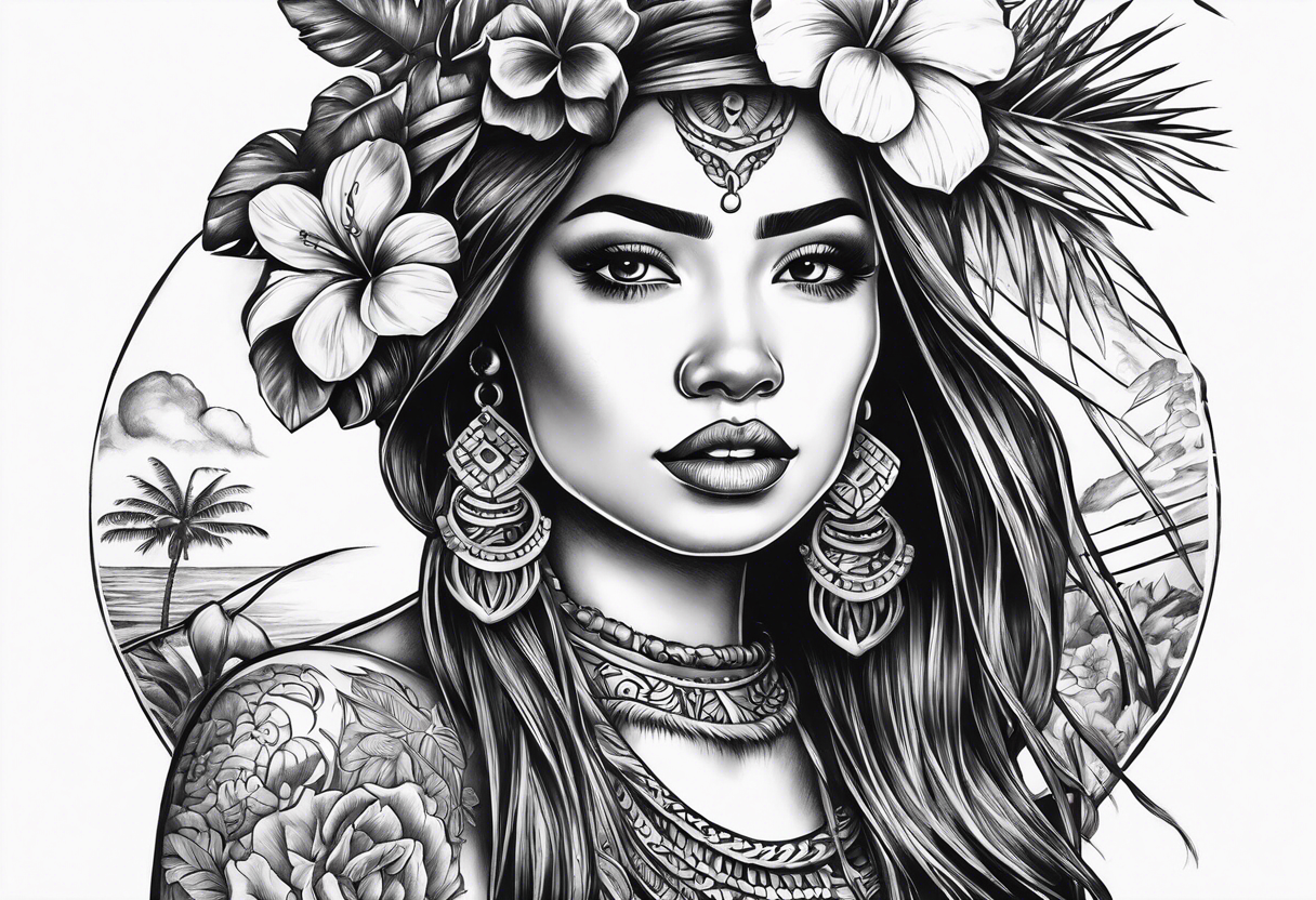 Hula Girl ascending death tattoo idea