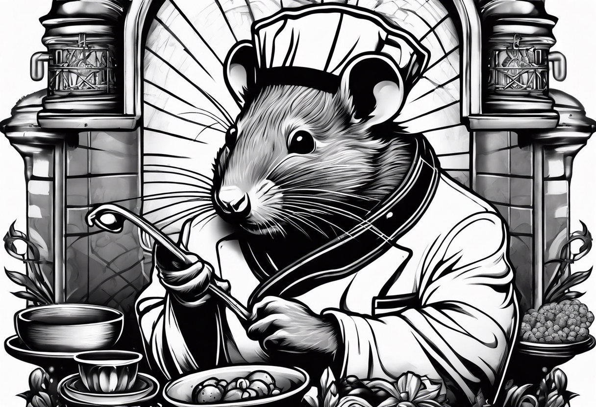 Rat chef prison tattoo idea