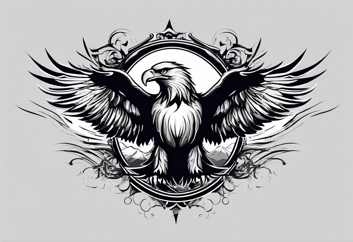 several eagles in flight silhouette without other imagery, only the eagles adding 40:31 somewhere tattoo idea