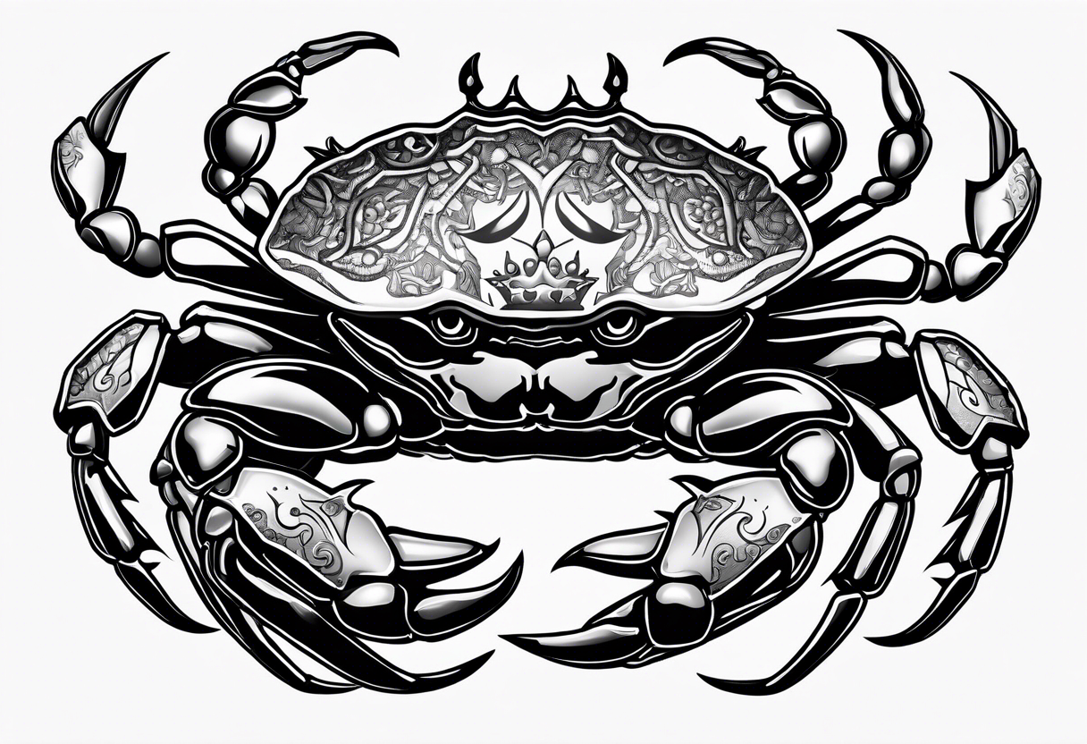 Horseshoe Crab Logo. Tattoo Design. Stencil Vector Illustration. Stock  Vector | Adobe Stock