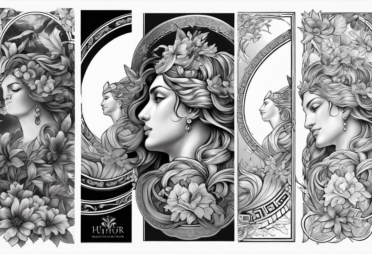 greek mythology arm sleeve tattoo idea