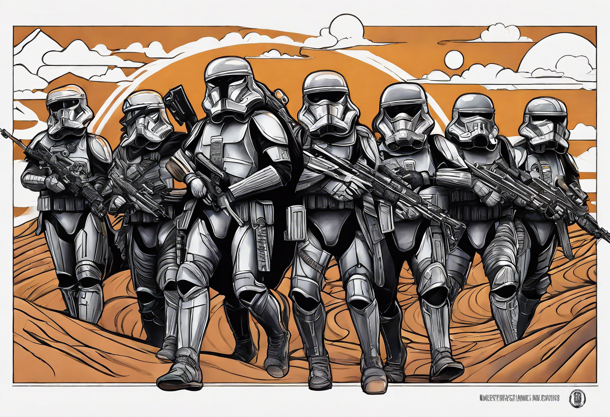 From the book Dune, Paul’s death troopers, the Fedaykin tattoo idea