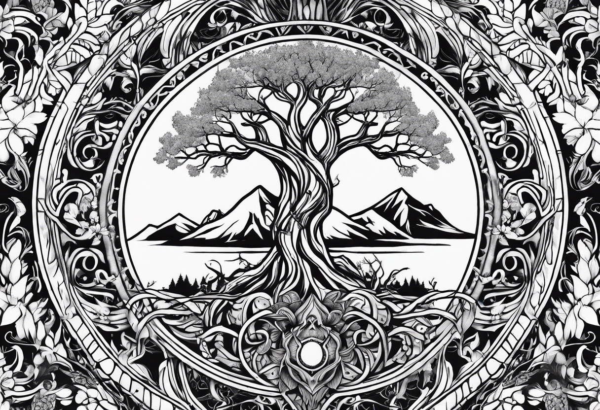 Yggdrasil 9 realm tattoo idea