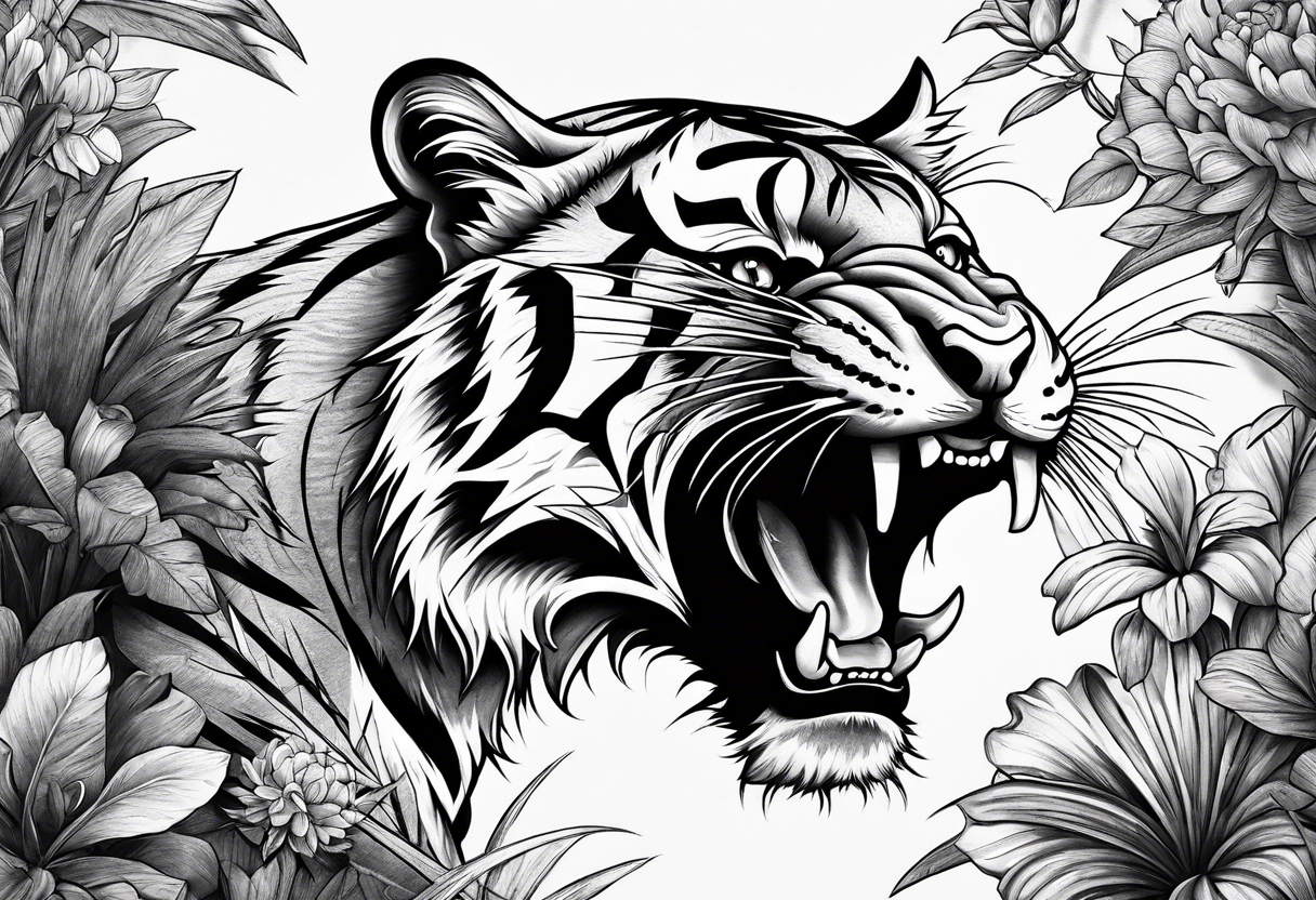 Ratte auf Tiger tattoo idea