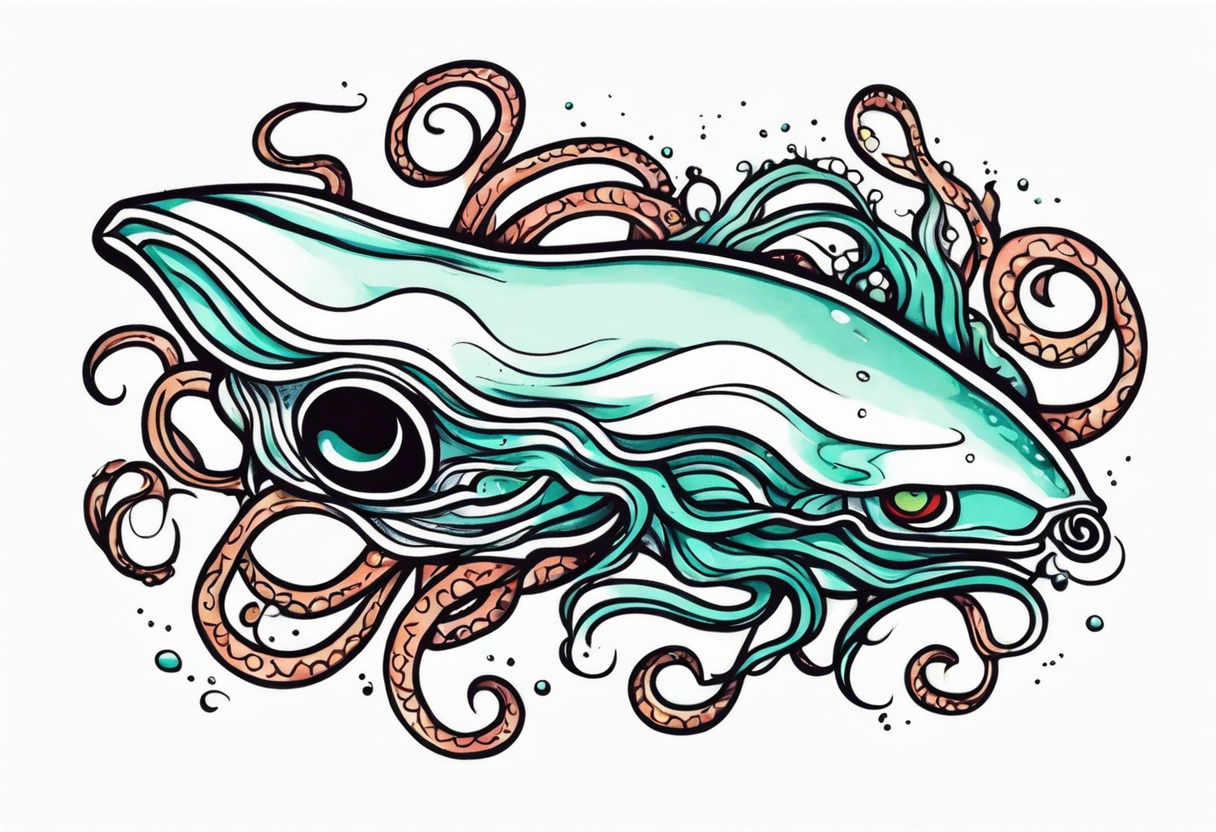 Fear of the deep squid body ink tattoo idea