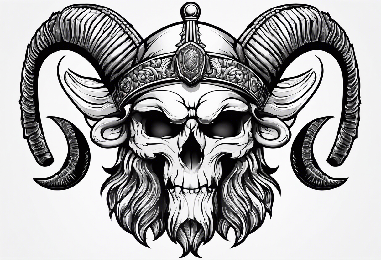 Roman soldier, ram's horns, tattoo idea