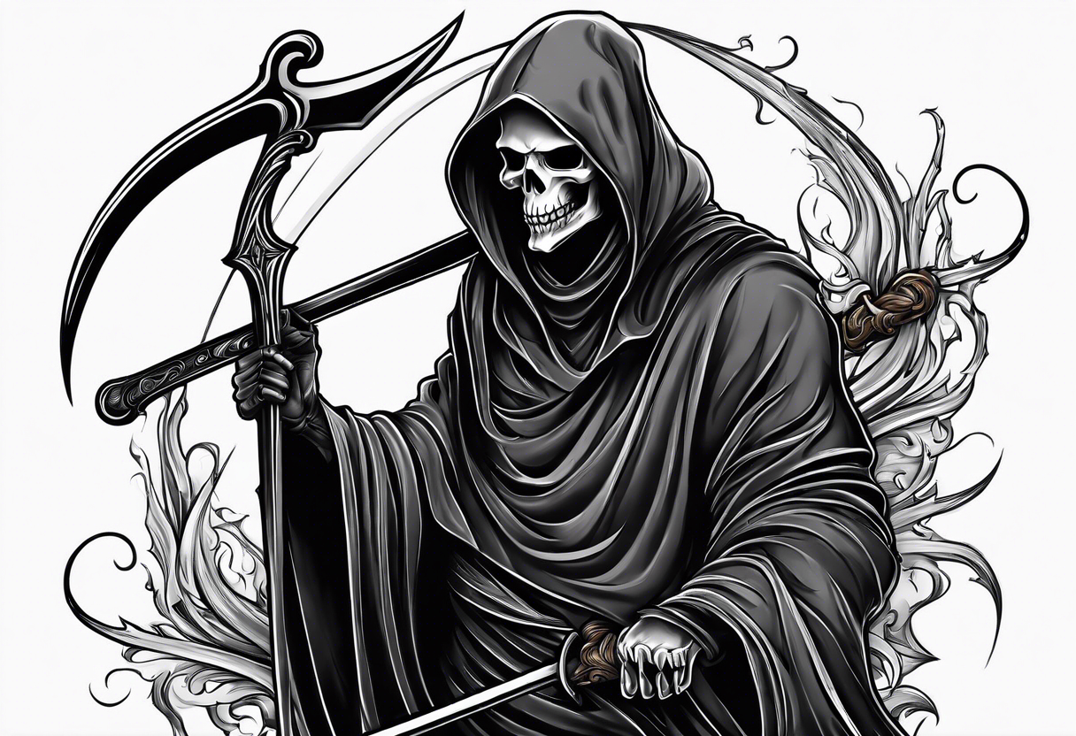 GRIM REAPER
WITH SMOKE
WITH SCYTH tattoo idea