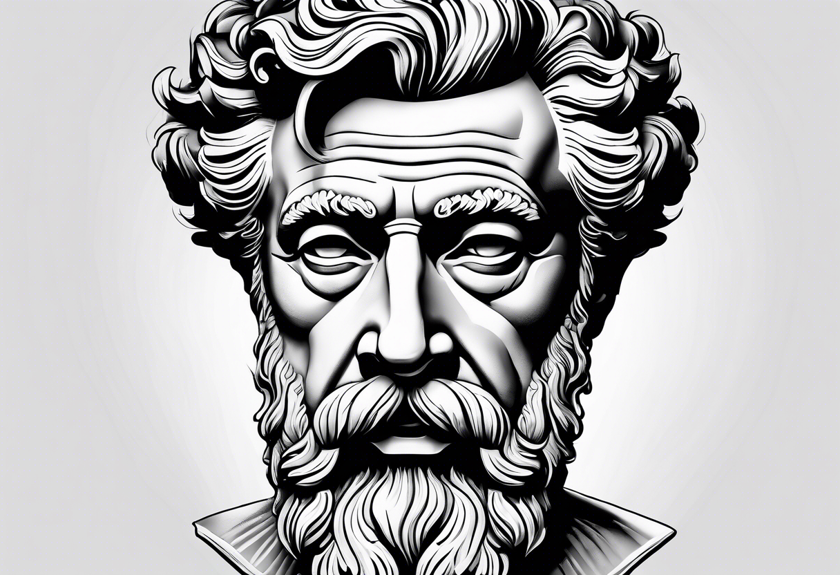 Marcus aurelius bust tattoo idea