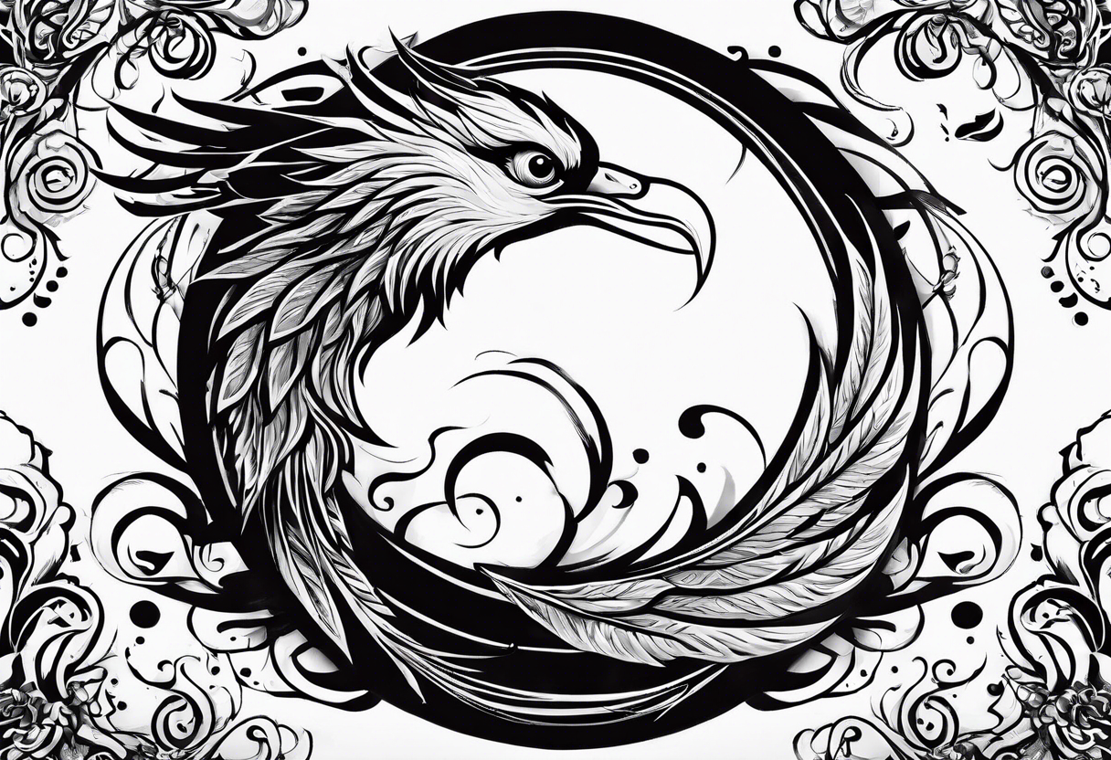 phoenix inside enso tattoo idea