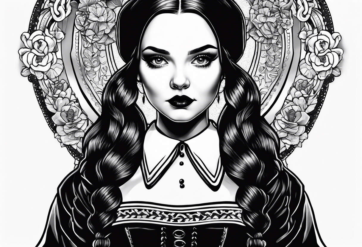 dark wednesday adams from the 90 movie tattoo idea