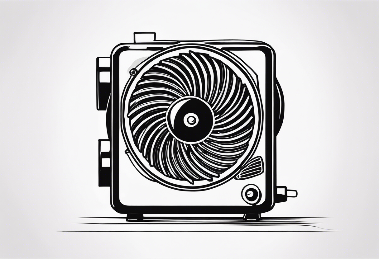 a box fan tattoo idea