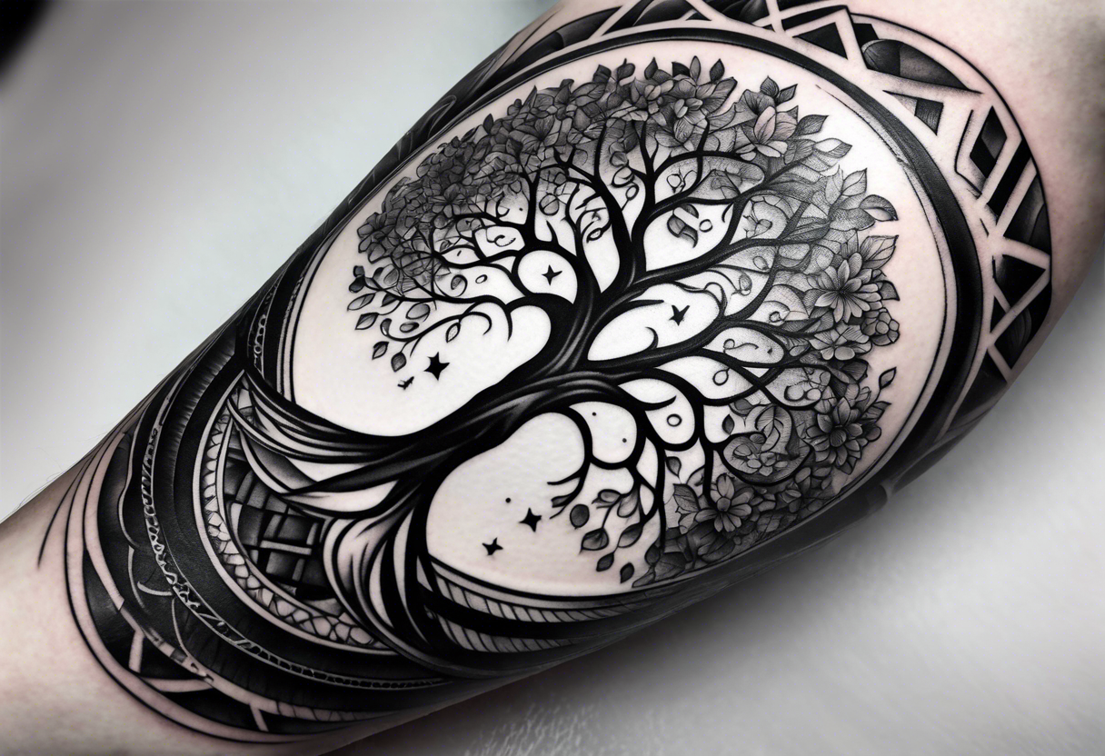 metal tree, forearm tattoo tattoo idea