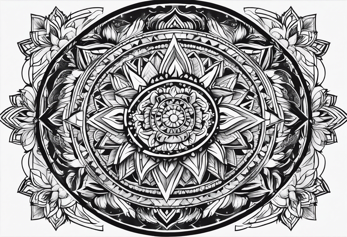 Mount Everest mandala tattoo idea