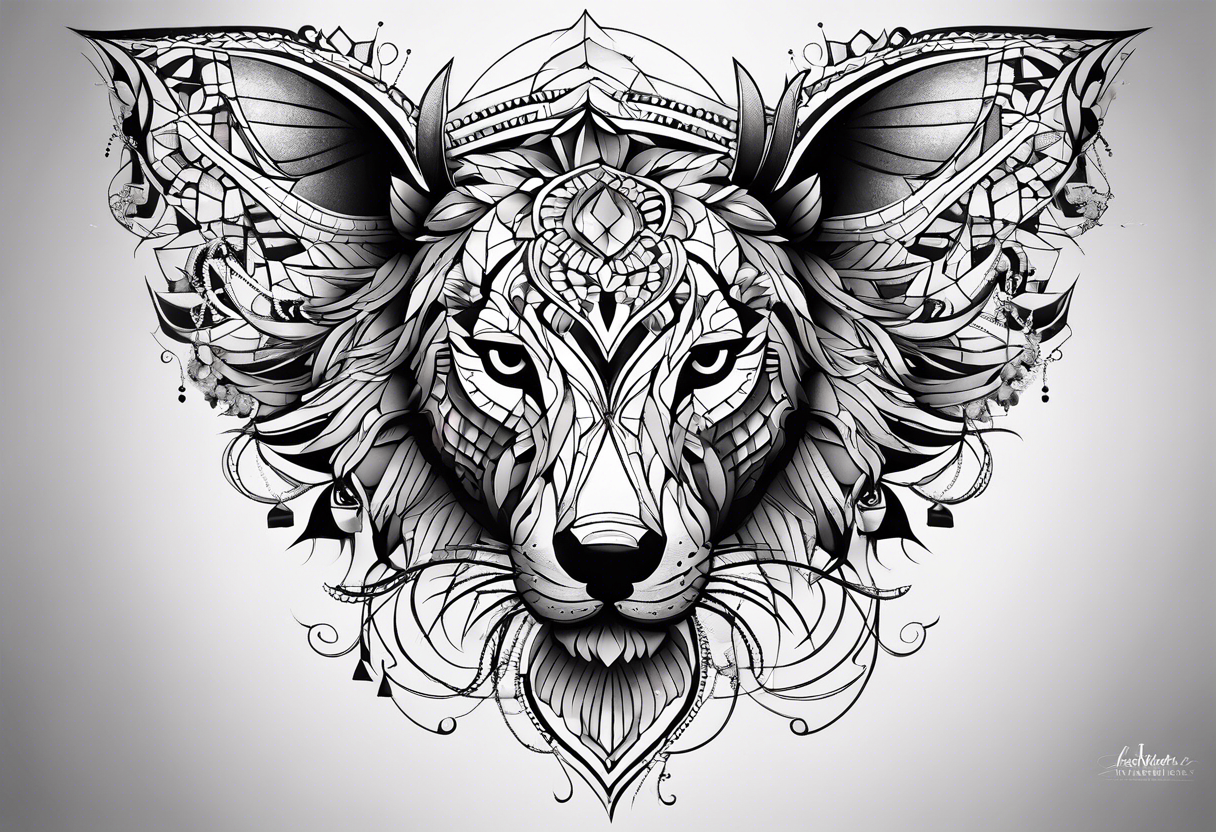 Tatouage en rapport avec l’Australie et seulement en lignes fines sans remplissage. tattoo idea