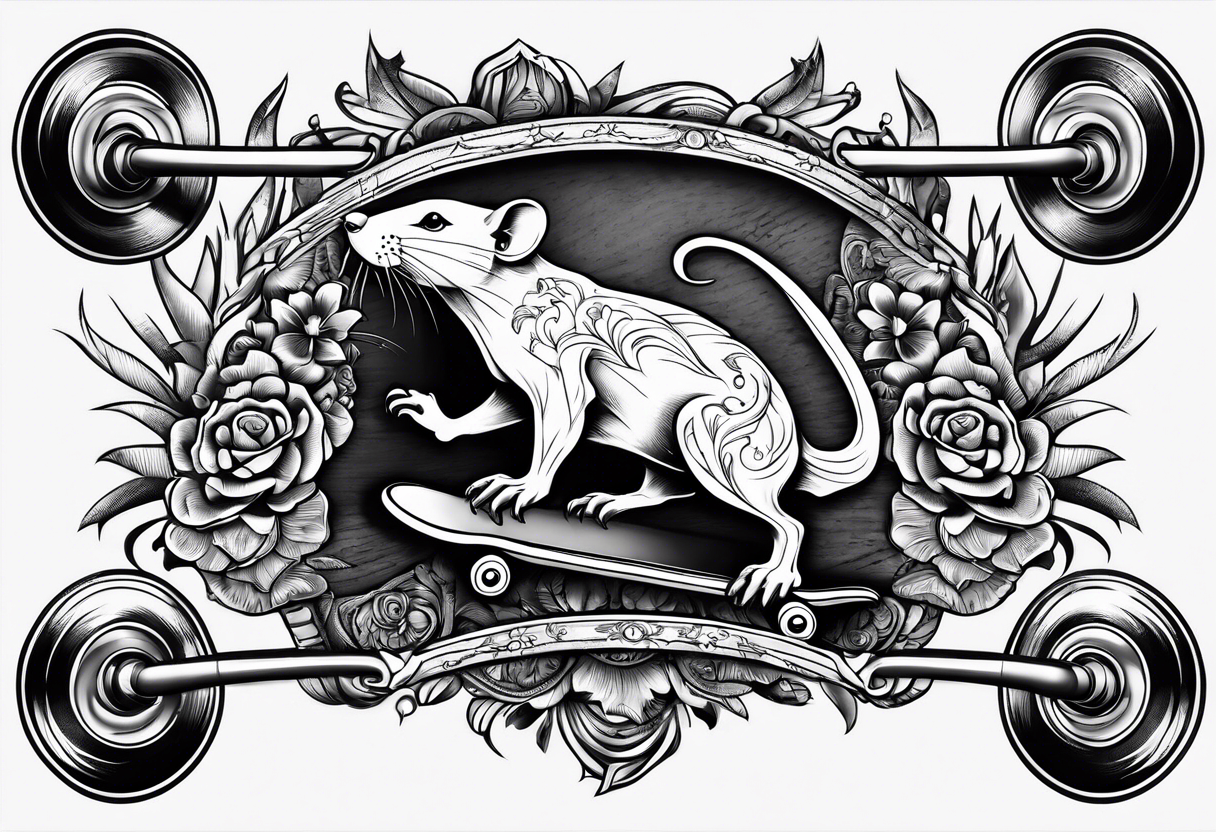 Powell Peralta OG Rat Bones Skateboard tattoo idea