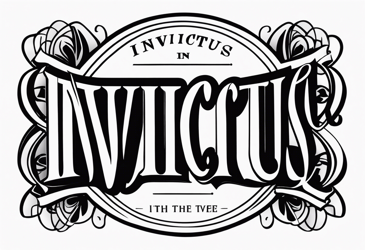 The word INVICTUS in all caps. tattoo idea