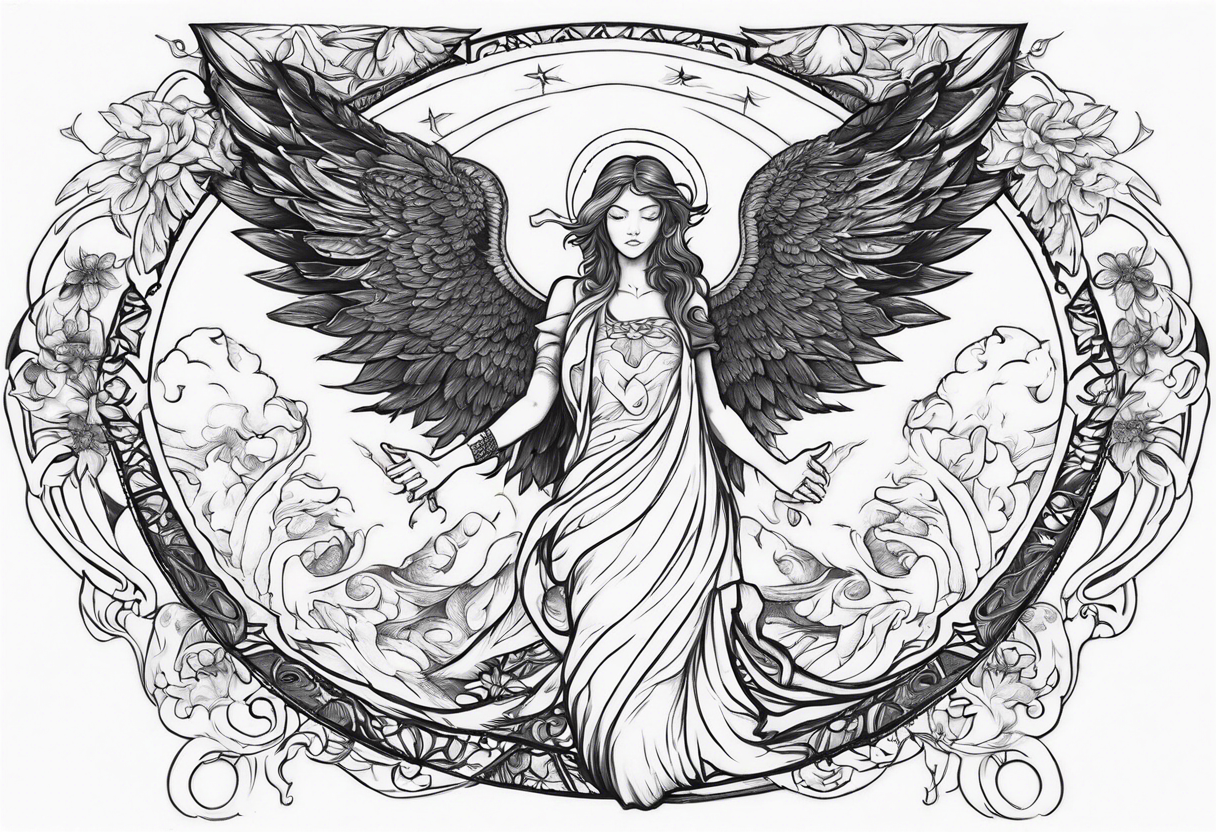 Angel of survival tattoo idea