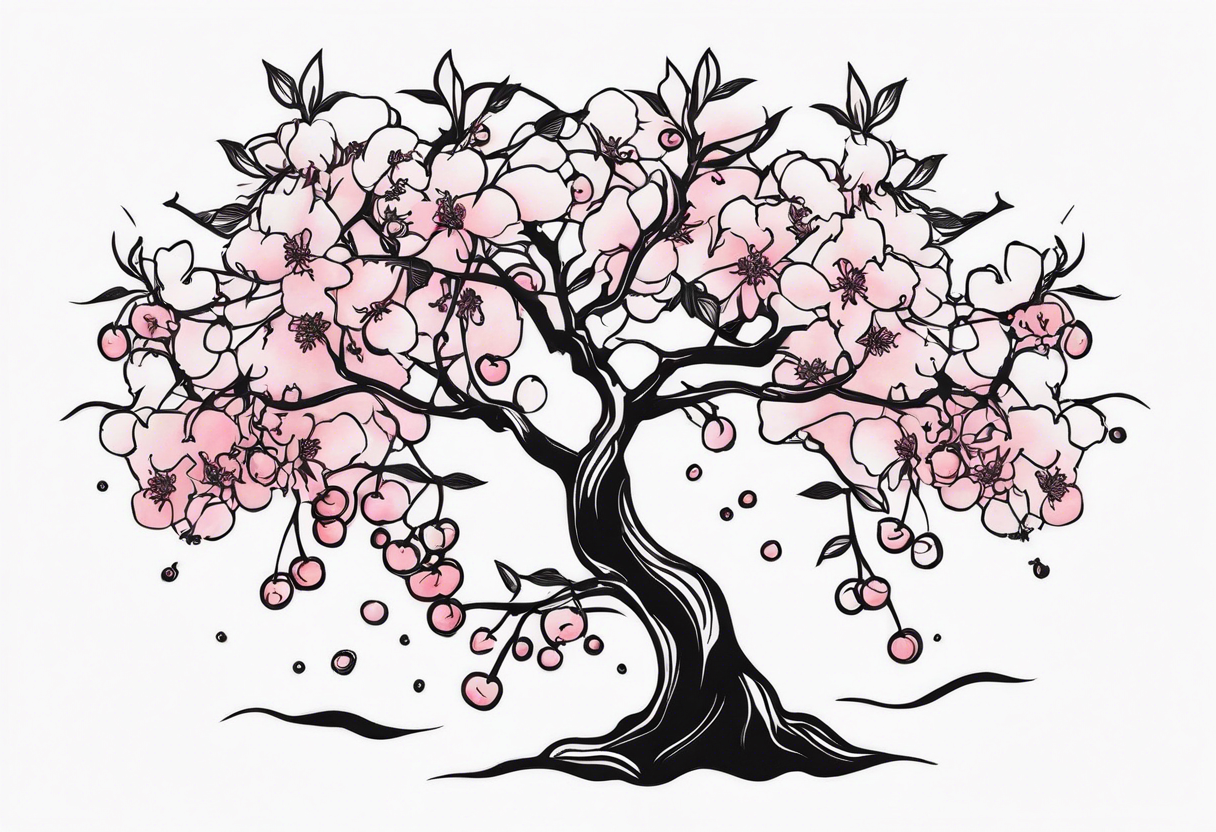 Cherry tree tattoo idea