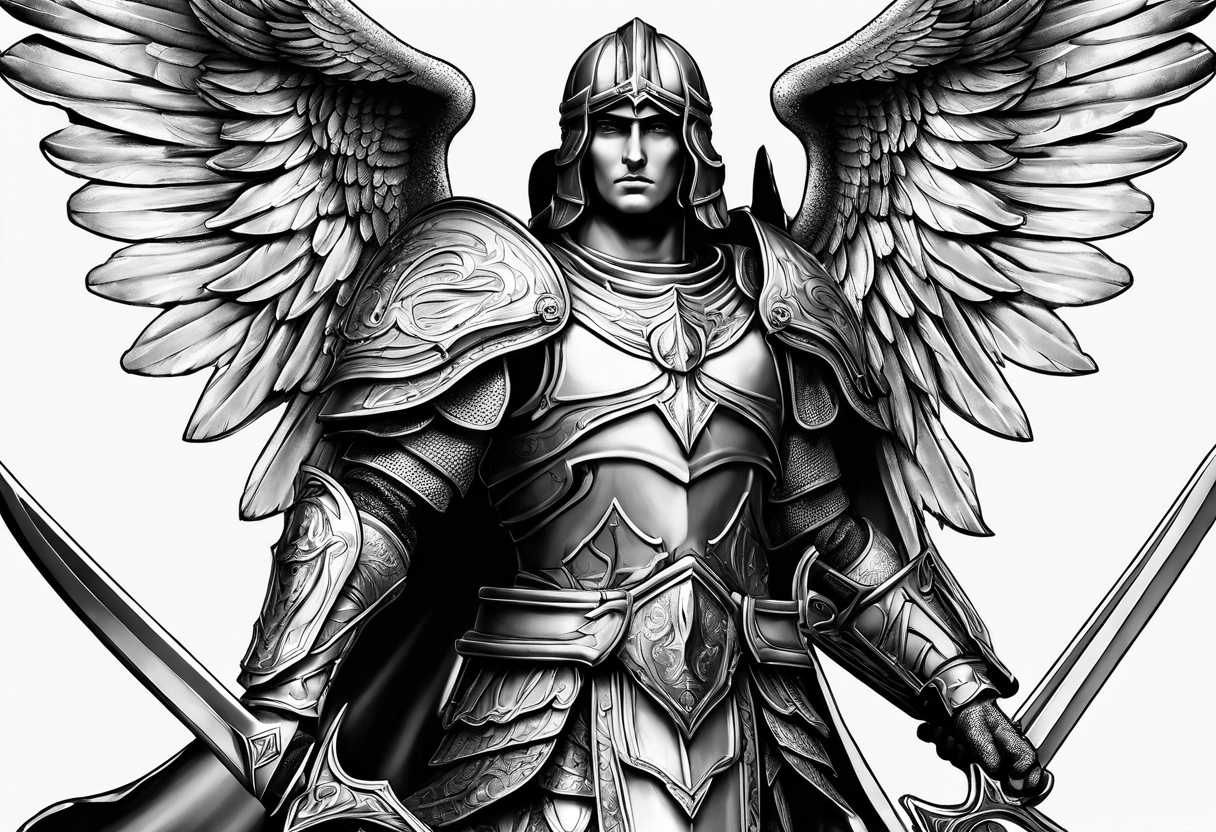 archangel warrior tattoo idea