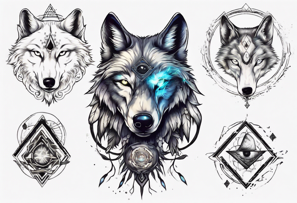 Wolf head howl design tribal tattoo vector illustration Stock Vector |  Adobe Stock