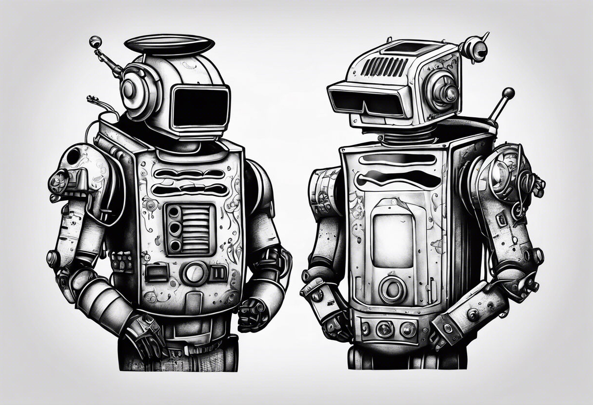 Flight Of The Conchords band dressed in robot costumes tattoo idea