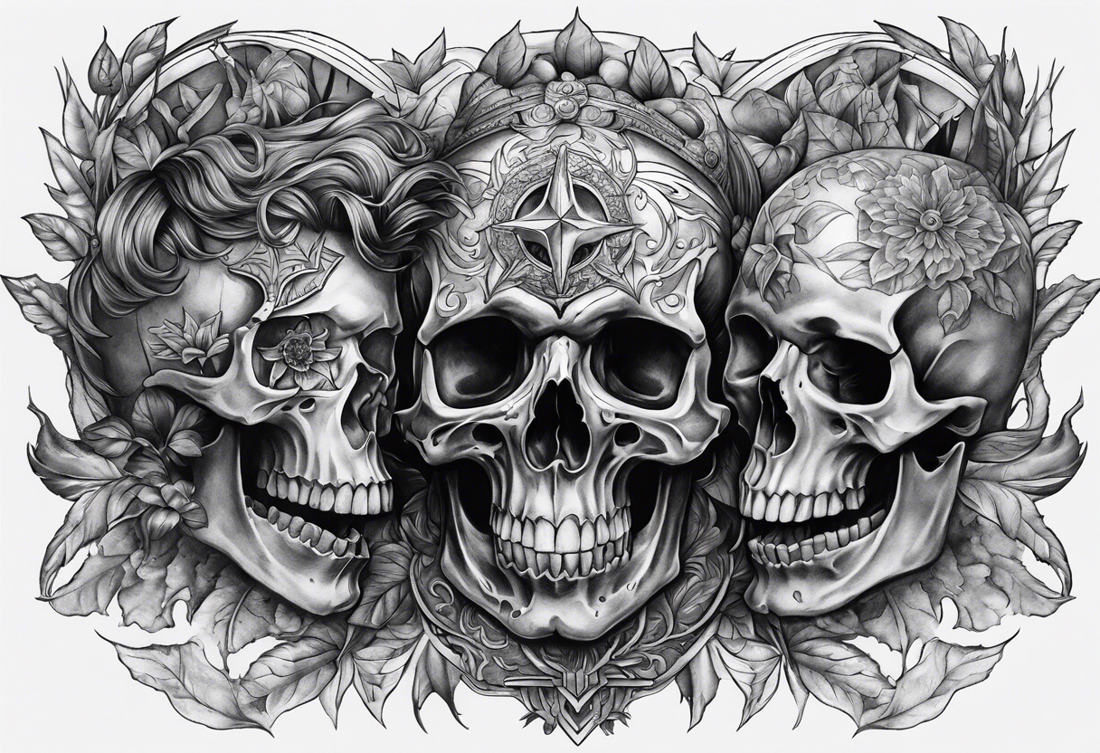 War between life and death tattoo idea