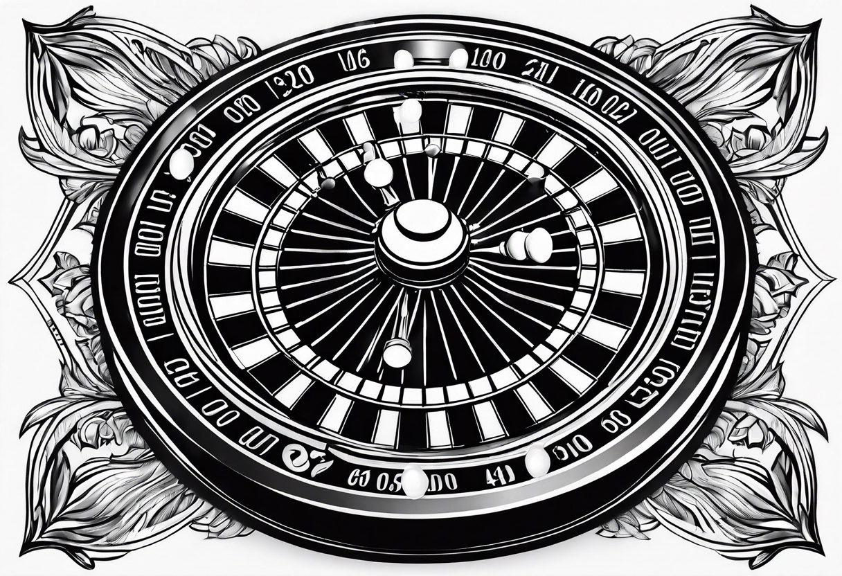 Roulette casino palmier soleil tattoo idea