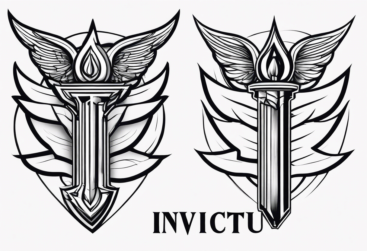 The word INVICTUS in all caps. tattoo idea