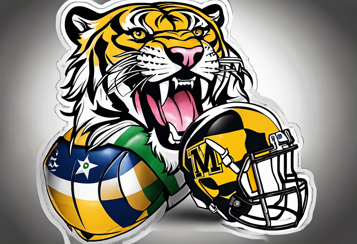 Missouri tigers football with Italian heritage and Motown music tattoo idea