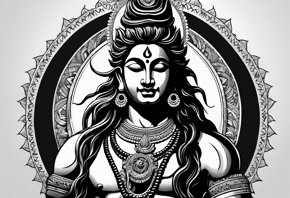 Lord shiva around with  karma , always positive, nothing deep , spiritual Sanskrit words tattoo idea