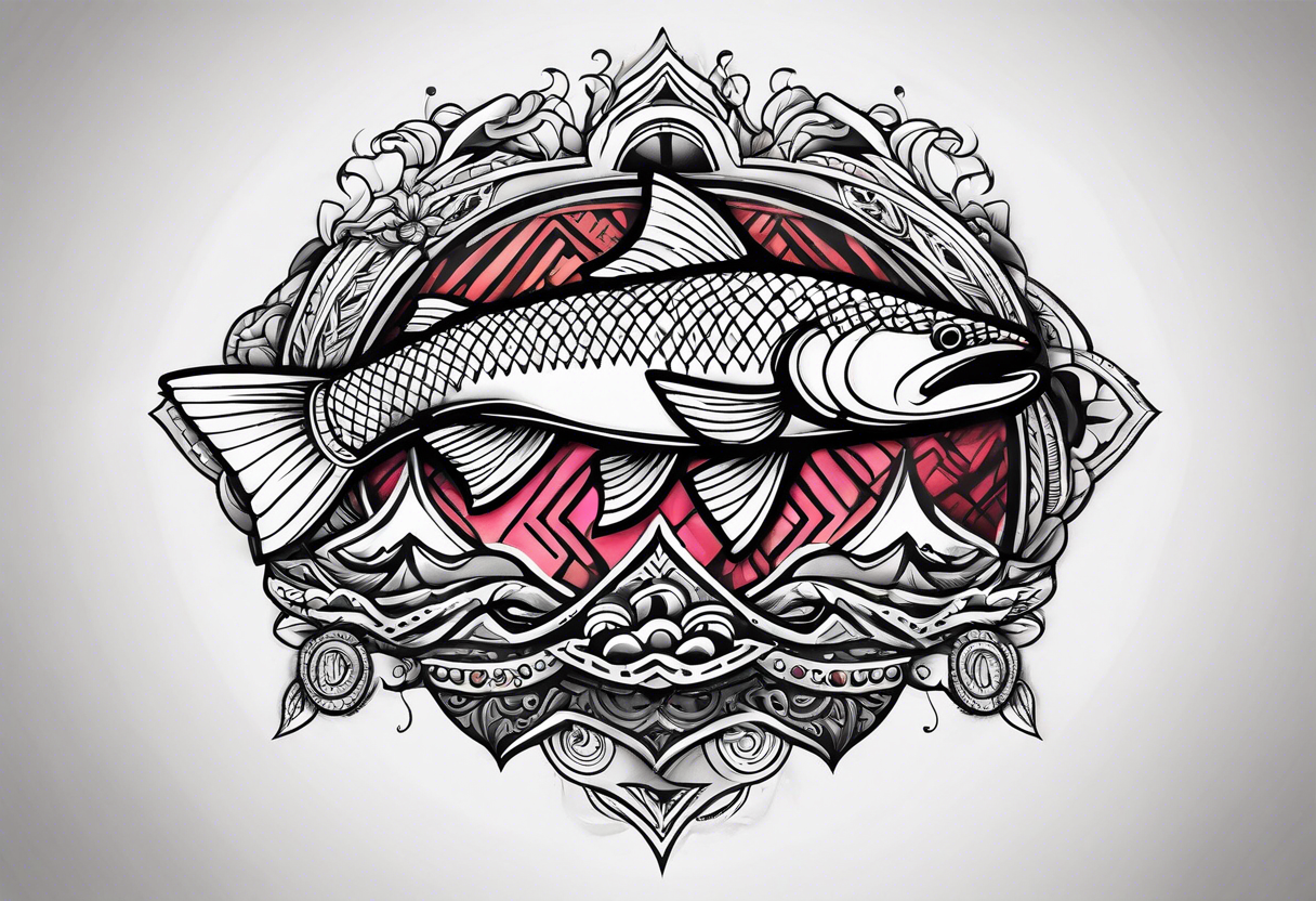 salmon forearm tattoo idea