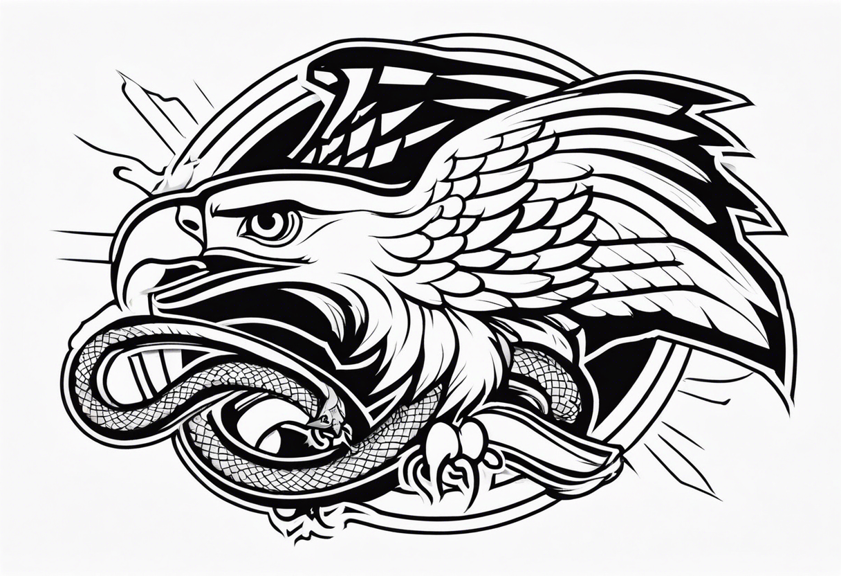 eagle carrying a snake tattoo idea