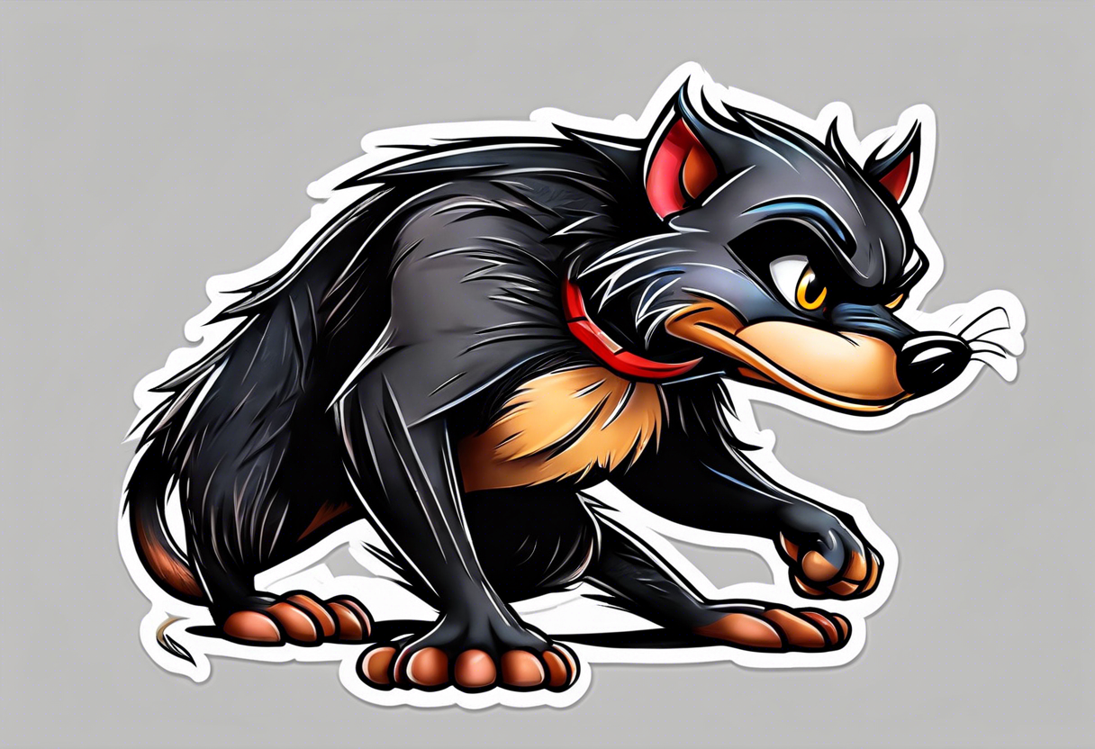 Looney tunes Tasmanian devil tattoo idea