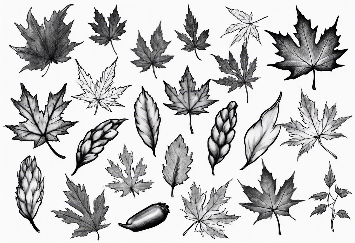 silver maple seeds tattoo idea