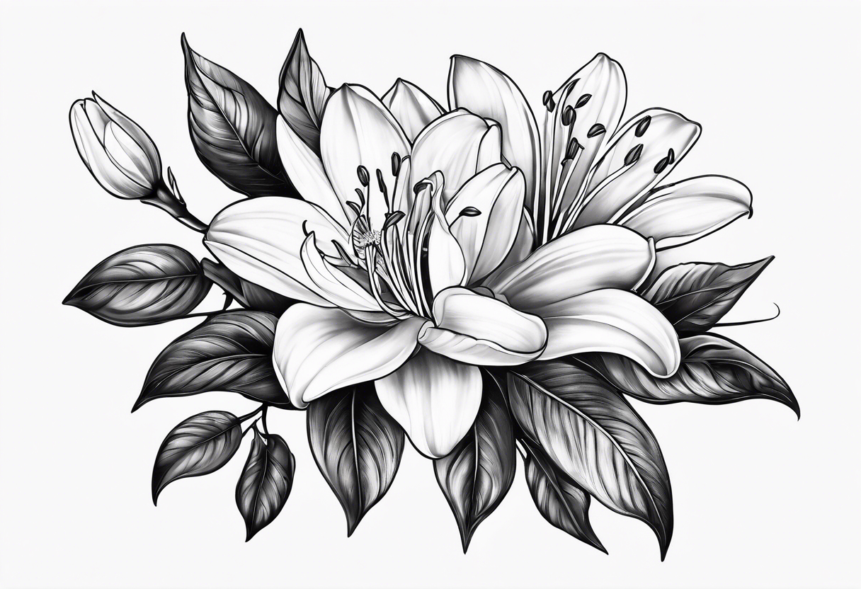 Honeysuckle flower tattoo idea