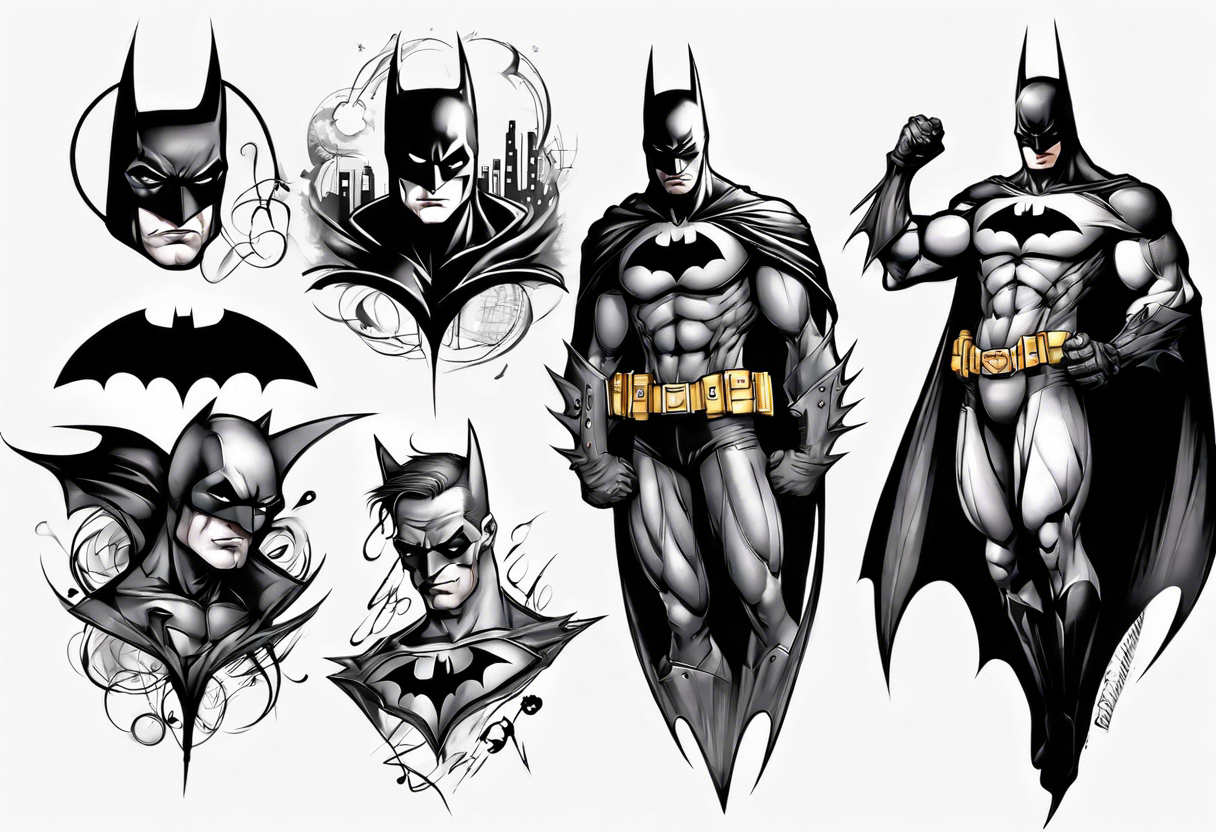 batman gotham sleeve tattoo idea