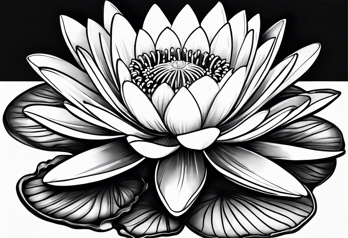 Water lily bouquet tattoo idea