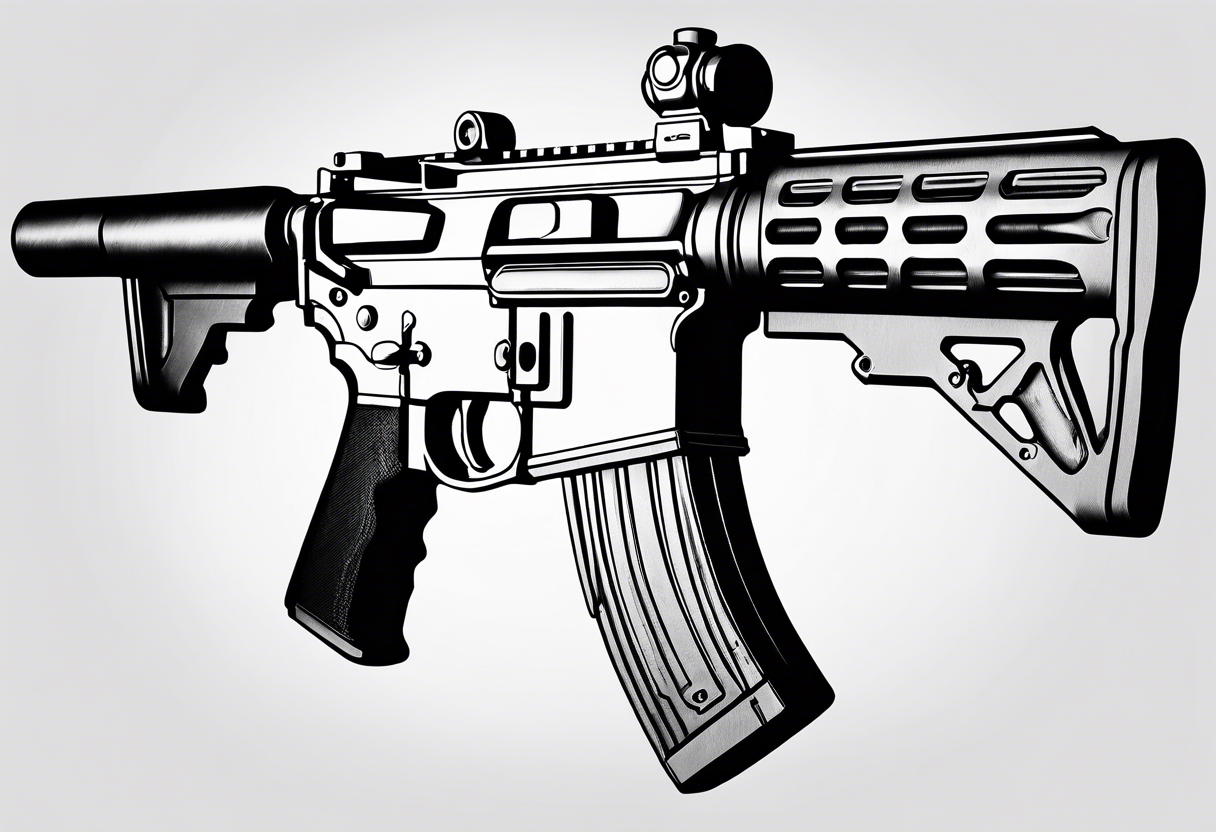 m4 rifle tattoo idea