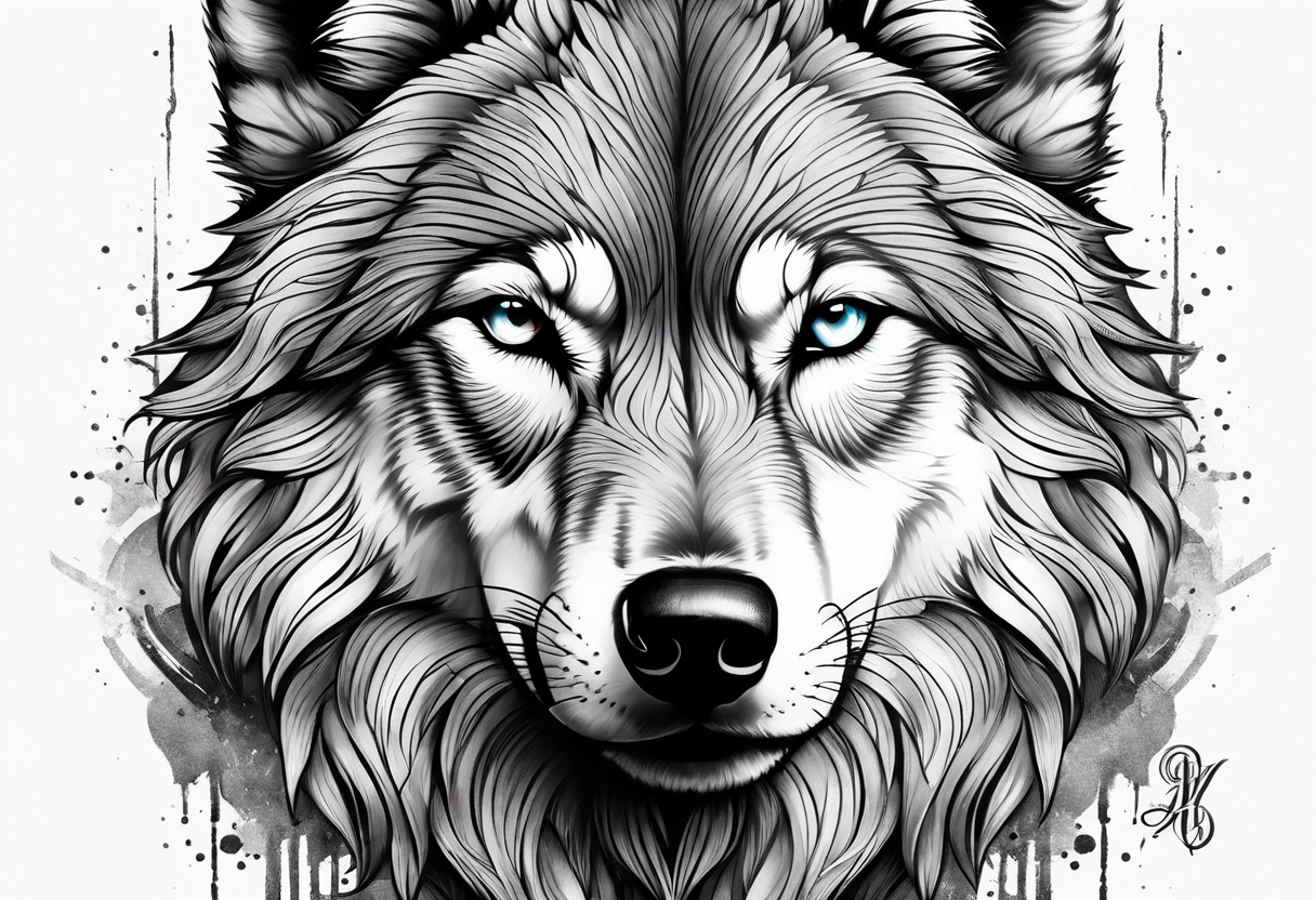 wolf alpha tattoo idea