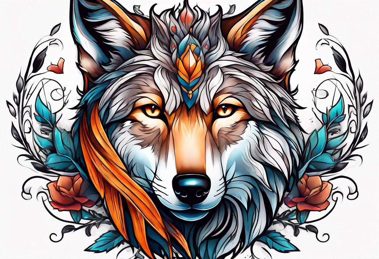 Hybrid between wolf and fox tattoo idea