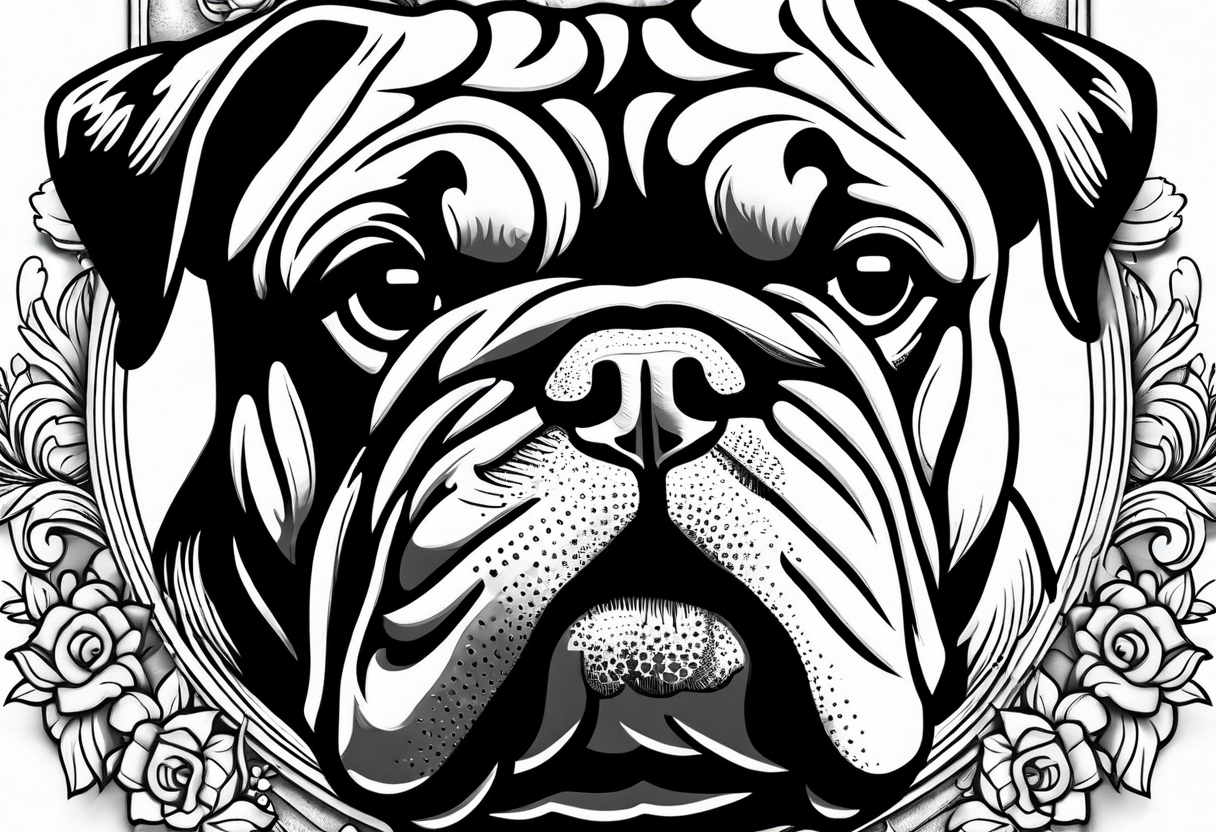 English bulldog tattoo idea