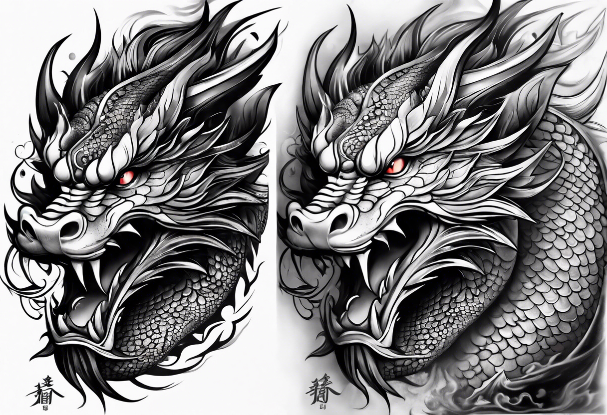 dragon japanese sleeve tattoo idea